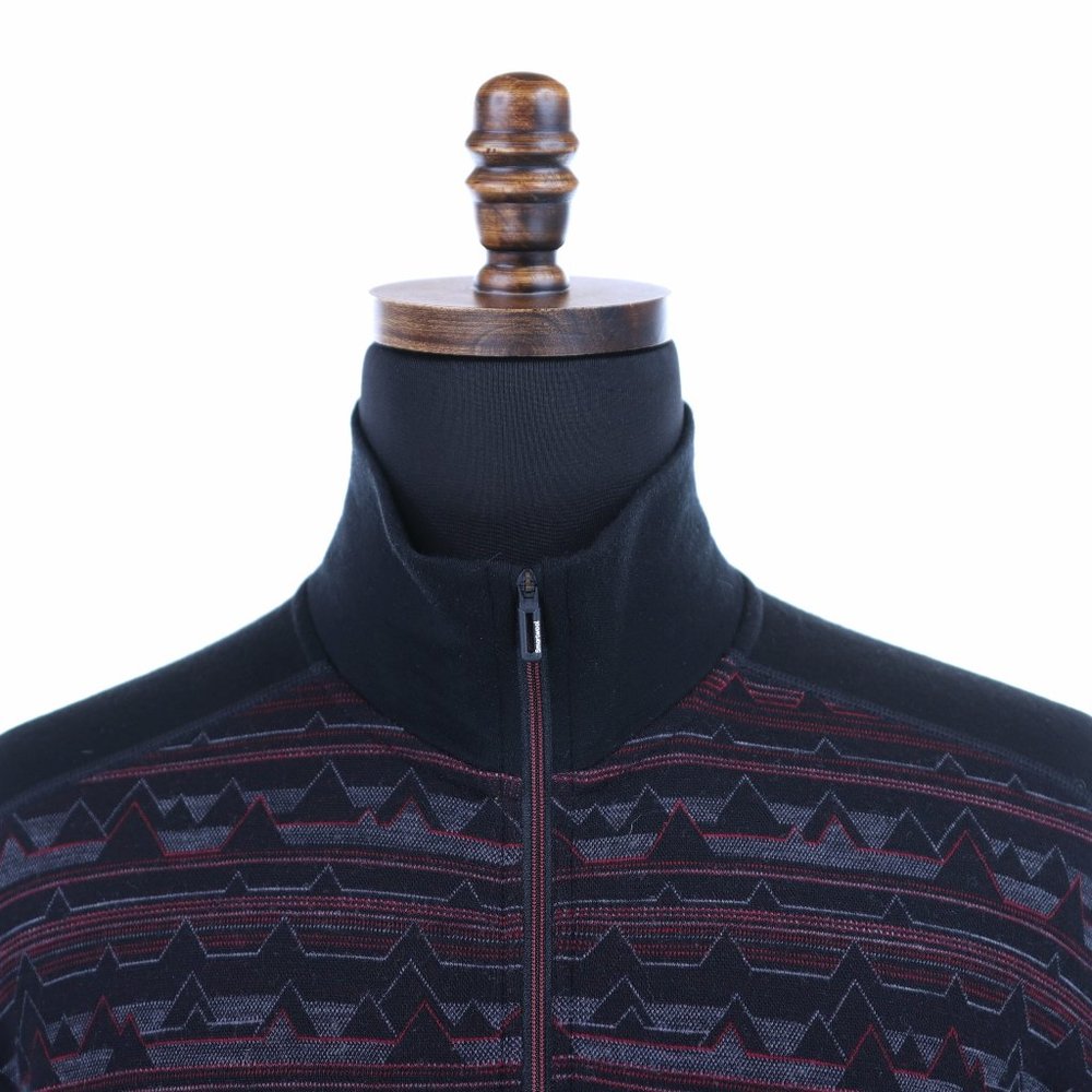 Smartwool Merino 250 Baselayer 1/4 Zip Shirt Sweater Men's XL Black/Red - Picture 4 of 11